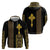 Habesha Motifs Ethiopia Hoodie Tilet Black Gold