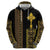 Habesha Motifs Ethiopia Hoodie Tilet Black Gold
