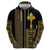 Habesha Motifs Ethiopia Hoodie Tilet Black Gold