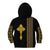 Habesha Motifs Ethiopia Kid Hoodie Tilet Black Gold