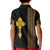 Habesha Motifs Ethiopia Kid Polo Shirt Tilet Black Gold