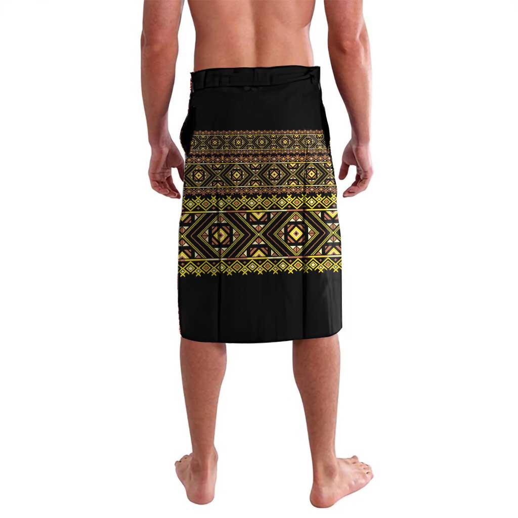 Habesha Motifs Ethiopia Lavalava Tilet Black Gold