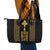 Habesha Motifs Ethiopia Leather Tote Bag Tilet Black Gold
