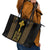 Habesha Motifs Ethiopia Leather Tote Bag Tilet Black Gold