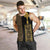 Habesha Motifs Ethiopia Men Tank Top Tilet Black Gold