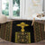 Habesha Motifs Ethiopia Round Carpet Tilet Black Gold