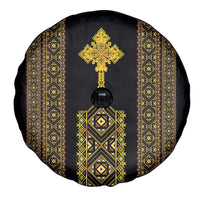 Habesha Motifs Ethiopia Spare Tire Cover Tilet Black Gold