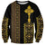 Habesha Motifs Ethiopia Sweatshirt Tilet Black Gold