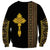 Habesha Motifs Ethiopia Sweatshirt Tilet Black Gold