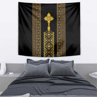 Habesha Motifs Ethiopia Tapestry Tilet Black Gold