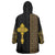 Habesha Motifs Ethiopia Wearable Blanket Hoodie Tilet Black Gold