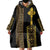 Habesha Motifs Ethiopia Wearable Blanket Hoodie Tilet Black Gold