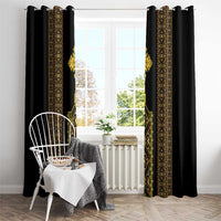 Habesha Motifs Ethiopia Window Curtain Tilet Black Gold