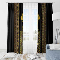Habesha Motifs Ethiopia Window Curtain Tilet Black Gold