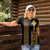 Habesha Motifs Ethiopia Women Polo Shirt Tilet Black Gold