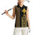 Habesha Motifs Ethiopia Women Sleeveless Polo Shirt Tilet Black Gold