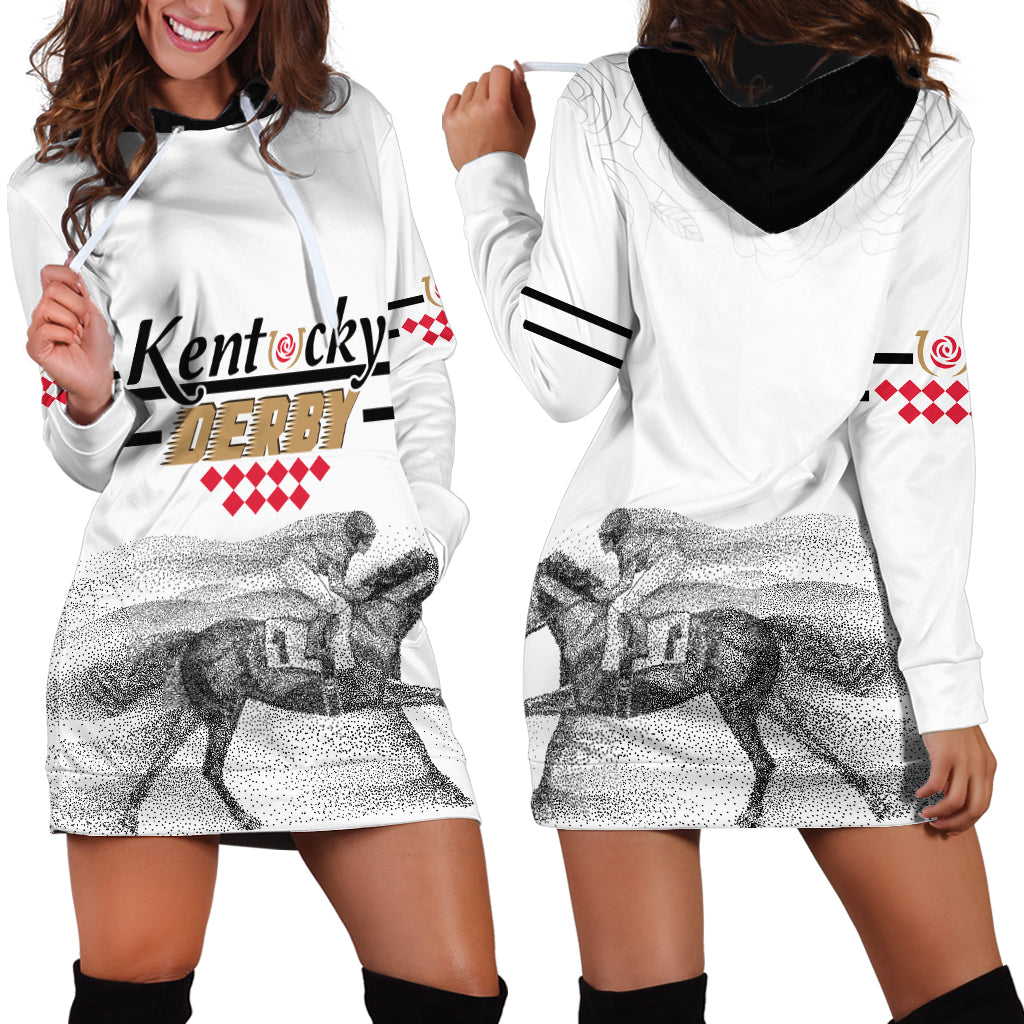Kentucky Horse Racing Hoodie Dress The Race For The Roses - Wonder Print Shop