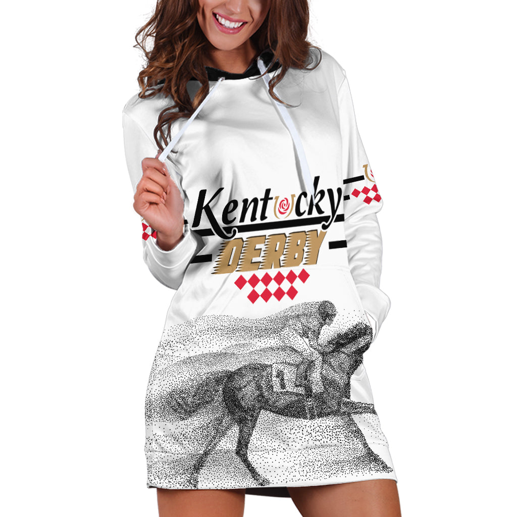 Kentucky Horse Racing Hoodie Dress The Race For The Roses - Wonder Print Shop