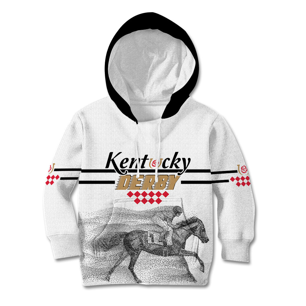 Kentucky Horse Racing Kid Hoodie The Race For The Roses - Wonder Print Shop