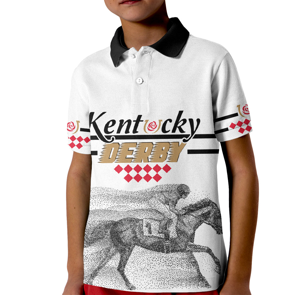 Kentucky Horse Racing Polo Shirt for Kid The Race For The Roses - Wonder Print Shop