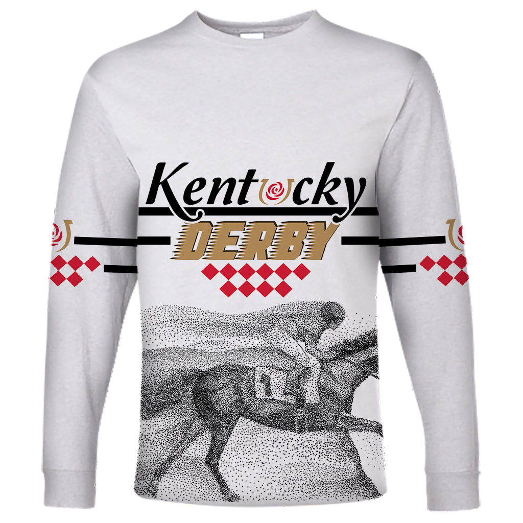 Kentucky Horse Racing Long Sleeve Shirt The Race For The Roses - Wonder Print Shop