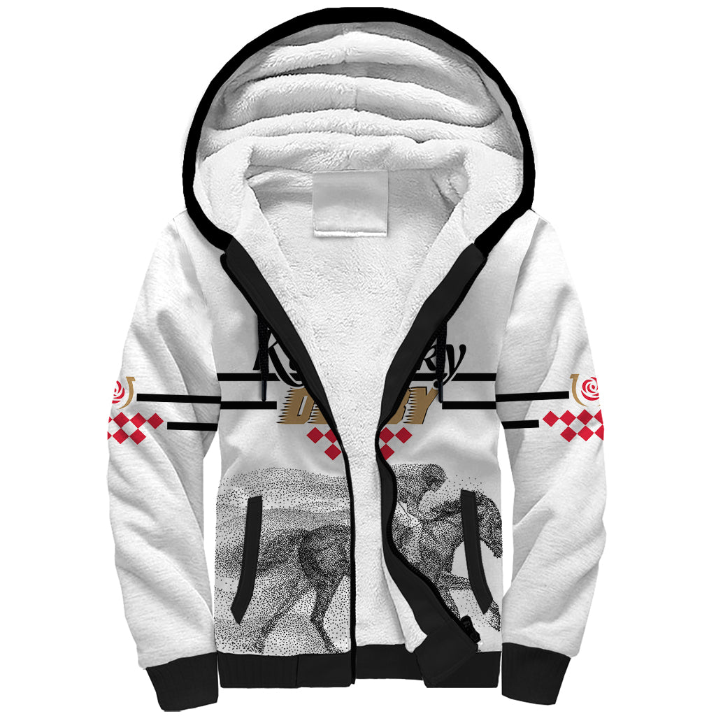 Kentucky Horse Racing Sherpa Hoodie The Race For The Roses - Wonder Print Shop