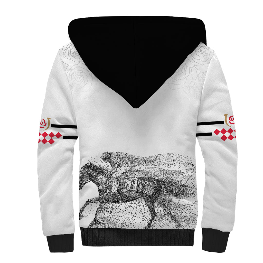 Kentucky Horse Racing Sherpa Hoodie The Race For The Roses - Wonder Print Shop