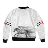 Kentucky Horse Racing Sleeve Zip Bomber Jacket The Race For The Roses - Wonder Print Shop