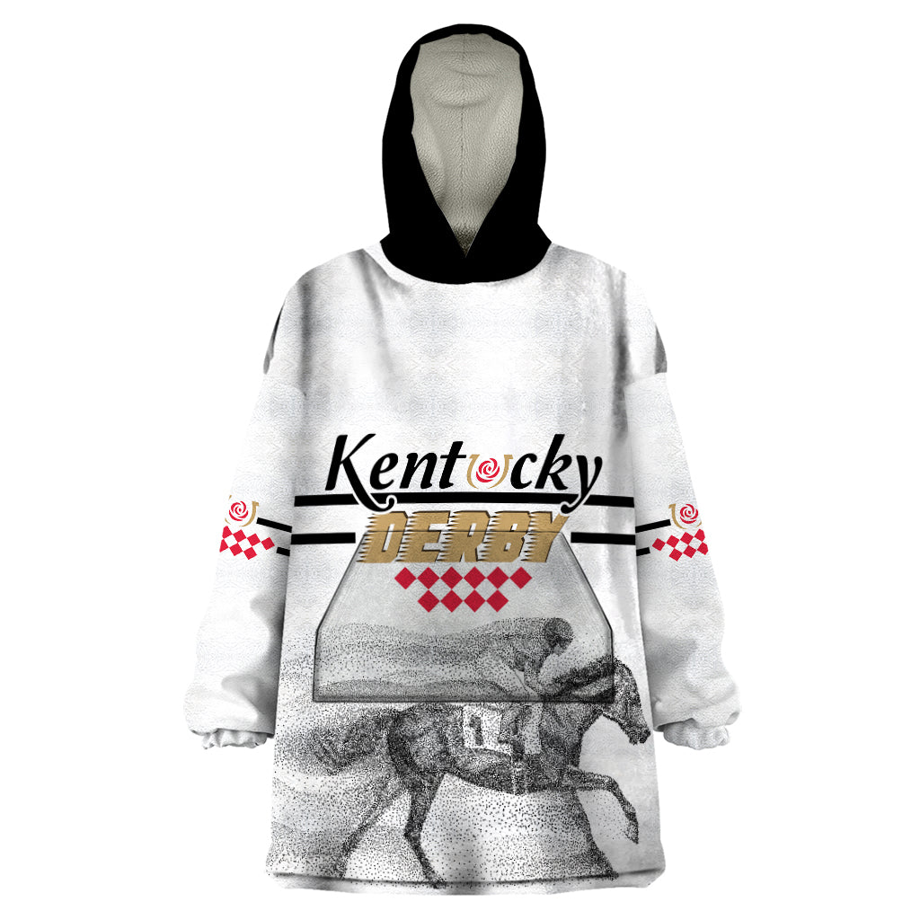 Kentucky Horse Racing Wearable Blanket Hoodie The Race For The Roses - Wonder Print Shop