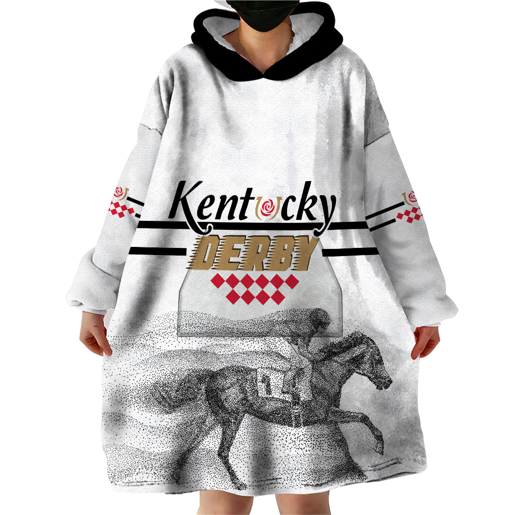 Kentucky Horse Racing Wearable Blanket Hoodie The Race For The Roses - Wonder Print Shop