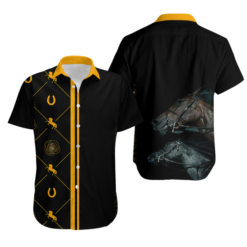 Kentucky Horse Racing Hawaiian Shirt Luxury Black And Gold - Wonder Print Shop
