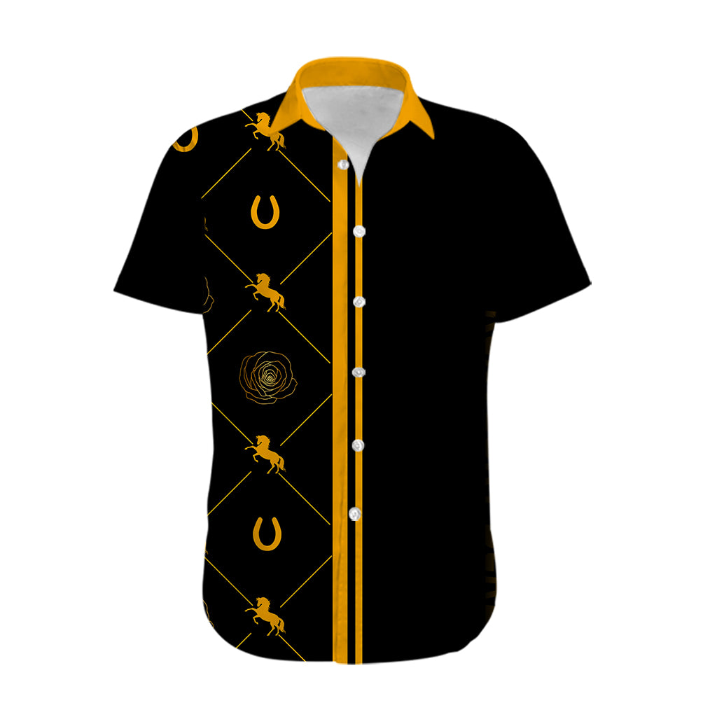 Kentucky Horse Racing Hawaiian Shirt Luxury Black And Gold - Wonder Print Shop