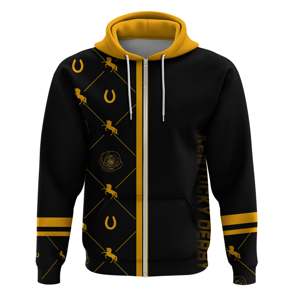 Kentucky Horse Racing Hoodie Luxury Black And Gold - Wonder Print Shop