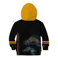 Kentucky Horse Racing Kid Hoodie Luxury Black And Gold - Wonder Print Shop