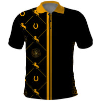 Kentucky Horse Racing Polo Shirt Luxury Black And Gold - Wonder Print Shop