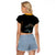 Kentucky Horse Racing Raglan Cropped T Shirt Luxury Black And Gold - Wonder Print Shop