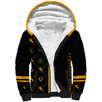 Kentucky Horse Racing Sherpa Hoodie Luxury Black And Gold - Wonder Print Shop