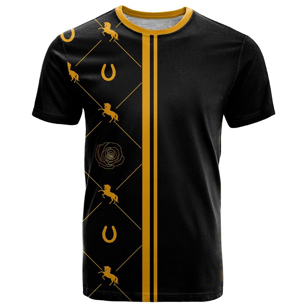 Kentucky Horse Racing T Shirt Luxury Black And Gold - Wonder Print Shop