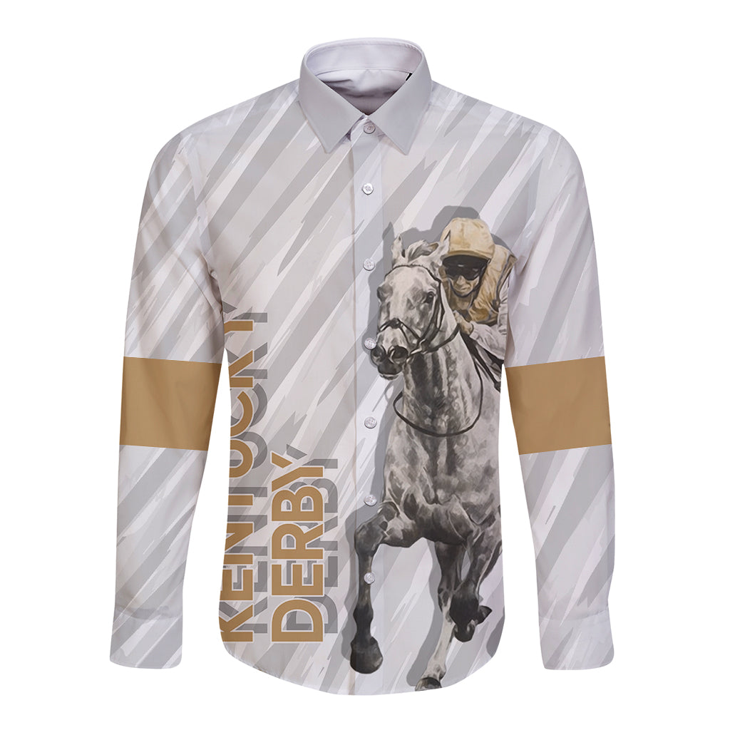 Kentucky Horse Racing Long Sleeve Button Shirt - Wonder Print Shop