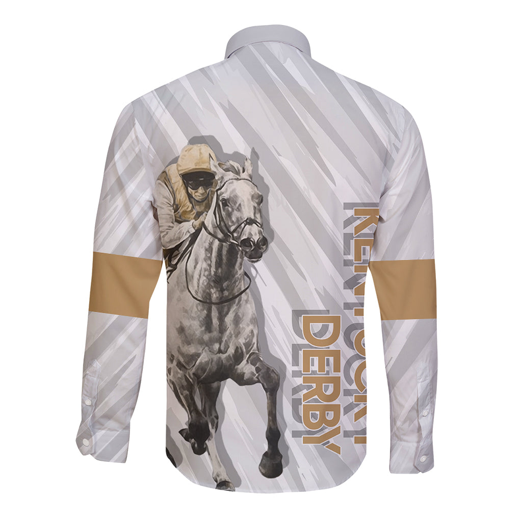 Kentucky Horse Racing Long Sleeve Button Shirt - Wonder Print Shop