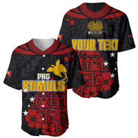 Personalised PNG Kumuls Rugby Baseball Jersey Motuan Mix Patterns LT7 - Wonder Print Shop