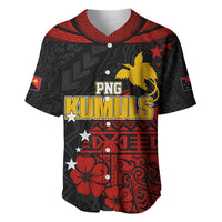 Personalised PNG Kumuls Rugby Baseball Jersey Motuan Mix Patterns LT7 - Wonder Print Shop