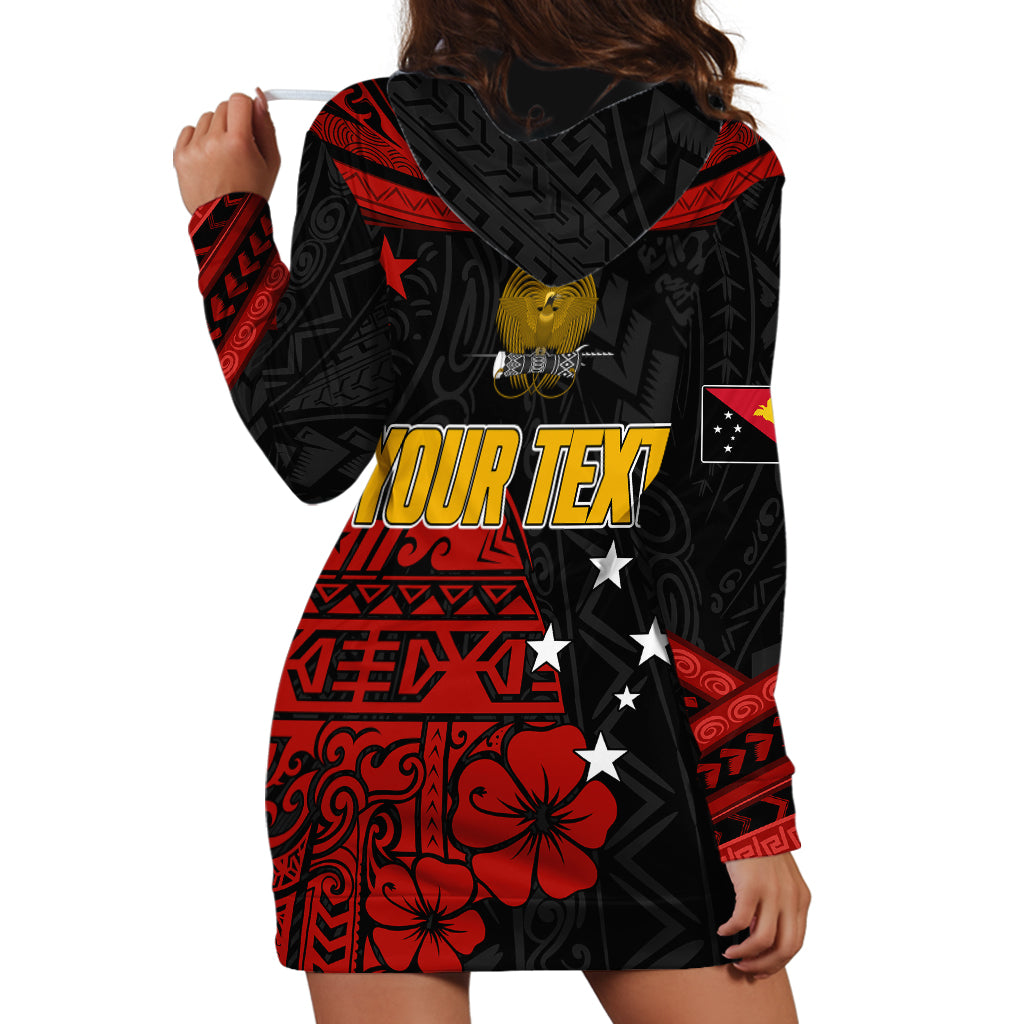 Personalised PNG Kumuls Rugby Hoodie Dress Motuan Mix Patterns - Wonder Print Shop