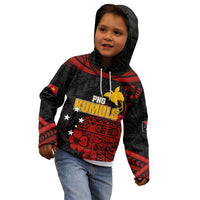 Personalised PNG Kumuls Rugby Kid Hoodie Motuan Mix Patterns - Wonder Print Shop