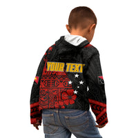 Personalised PNG Kumuls Rugby Kid Hoodie Motuan Mix Patterns - Wonder Print Shop