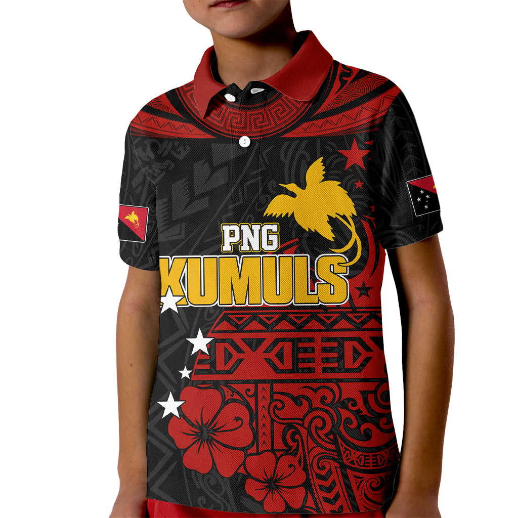 Custom PNG Kumuls Rugby Polo Shirt for Kid Motuan Mix Patterns - Wonder Print Shop