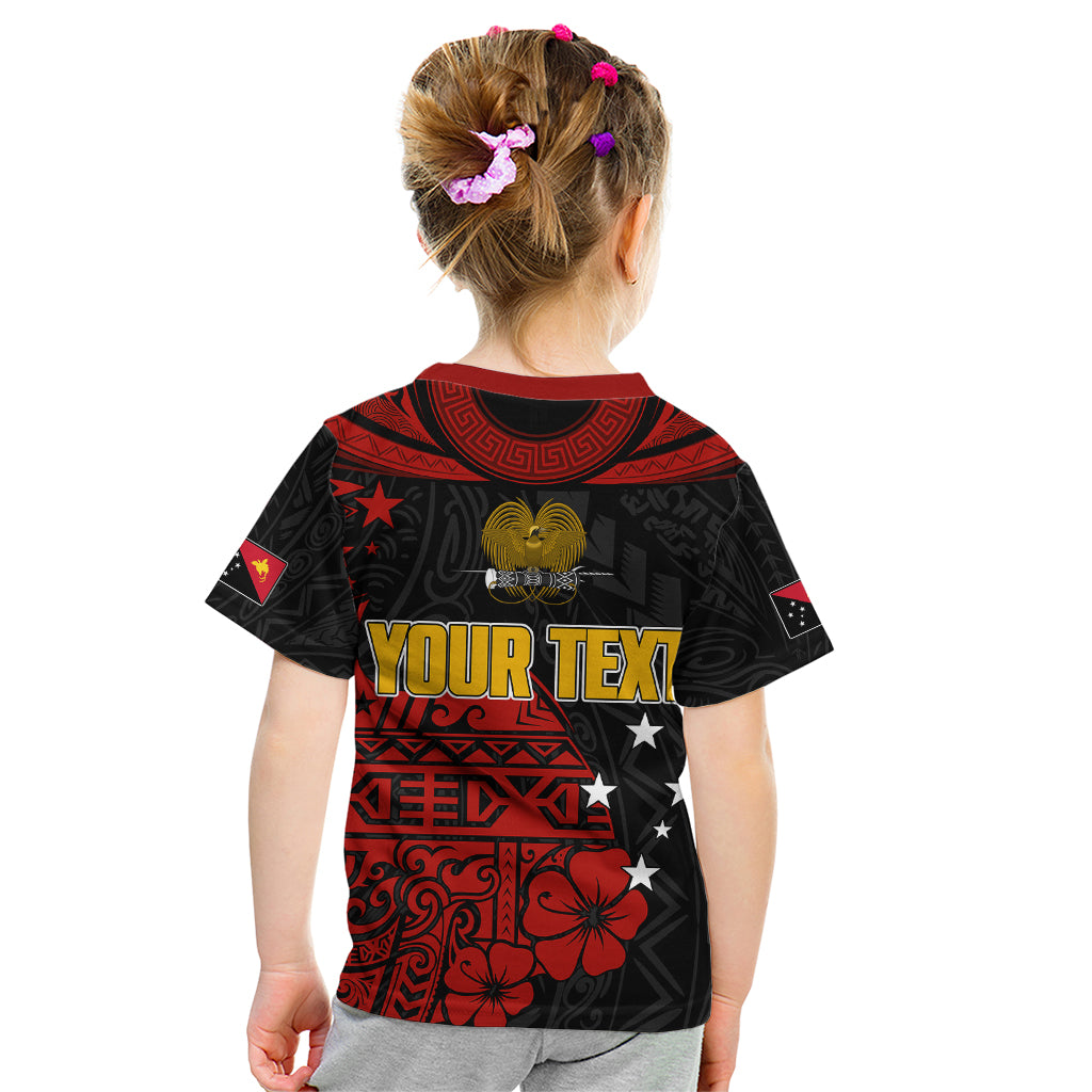 Personalised PNG Kumuls Rugby Kid T Shirt Motuan Mix Patterns - Wonder Print Shop