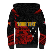 Personalised PNG Kumuls Rugby Sherpa Hoodie Motuan Mix Patterns - Wonder Print Shop