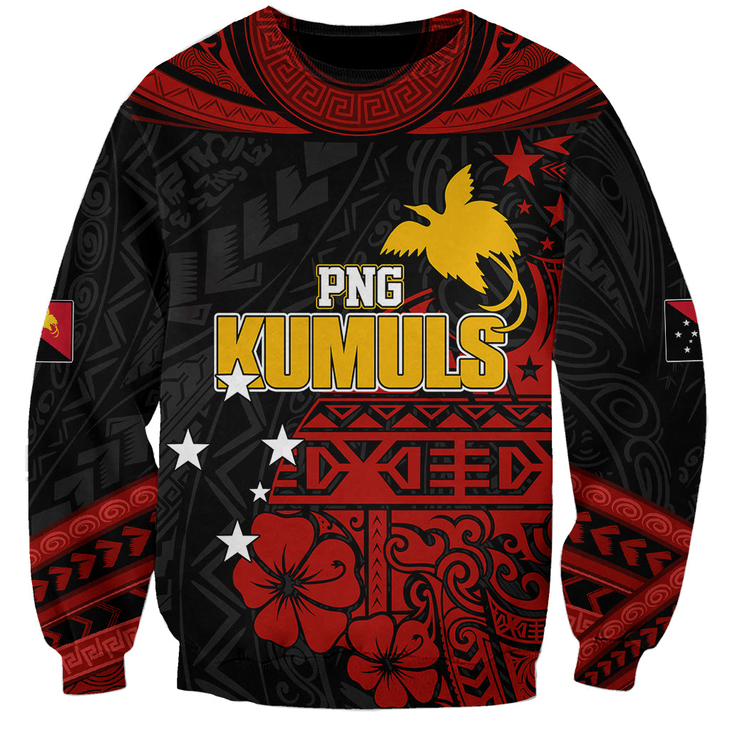 Personalised PNG Kumuls Rugby Sweatshirt Motuan Mix Patterns - Wonder Print Shop