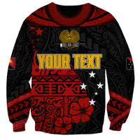 Personalised PNG Kumuls Rugby Sweatshirt Motuan Mix Patterns - Wonder Print Shop